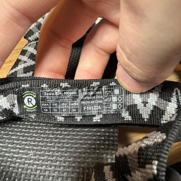 Teva Men's Universal Trail Hiking Sandals Sz 13 Black‎ White 1004006 - Picture 6 of 6